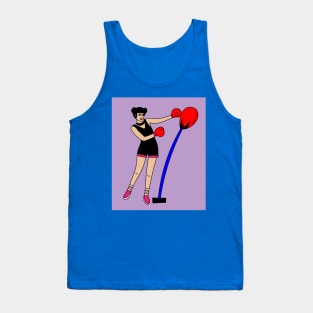 Boxing Female Boxer Retro Boxing Gloves Tank Top